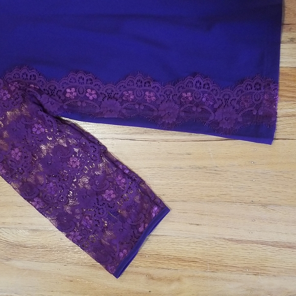 Purple popover blouse - Picture 2 of 6
